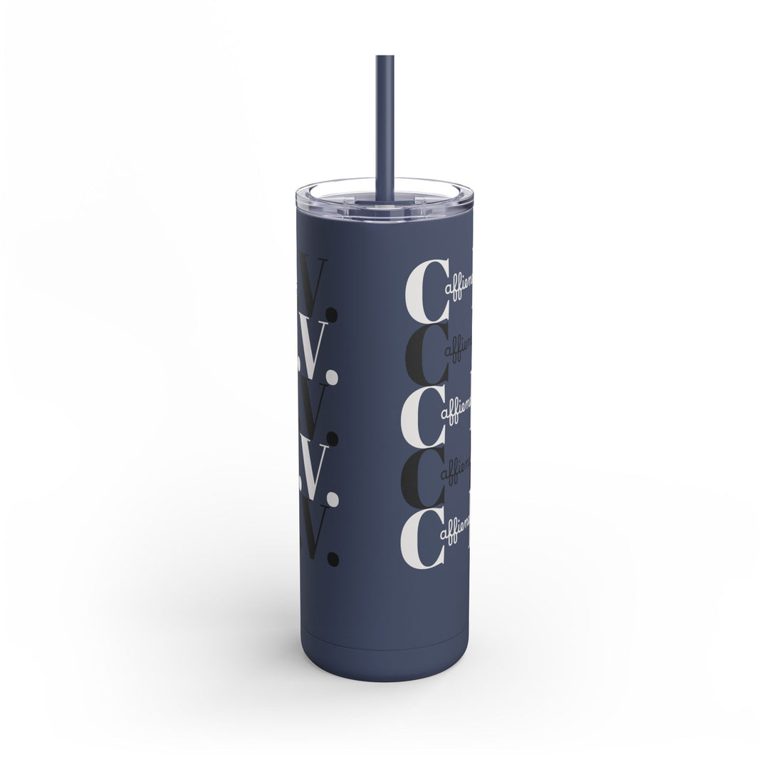 Coffee Lover Matte Skinny Tumbler, 20oz - Caffeine IV Design