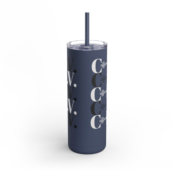 Coffee Lover Matte Skinny Tumbler, 20oz - Caffeine IV Design