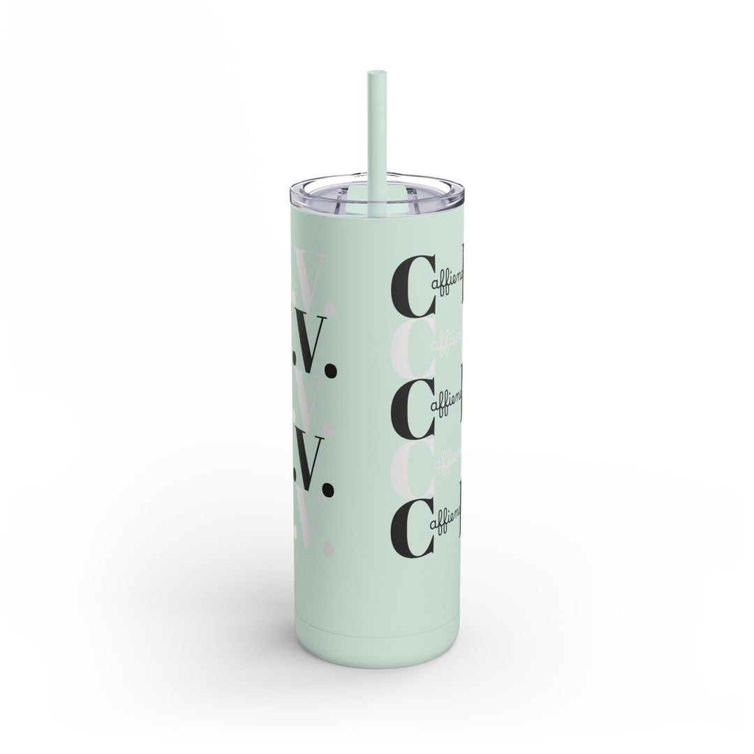Coffee Lover Matte Skinny Tumbler, 20oz - Caffeine IV Design