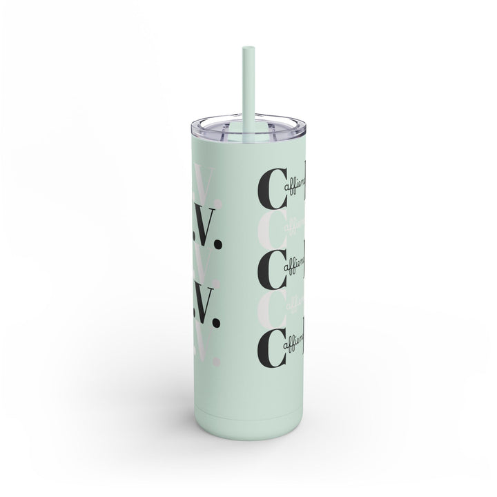 Coffee Lover Matte Skinny Tumbler, 20oz - Caffeine IV Design