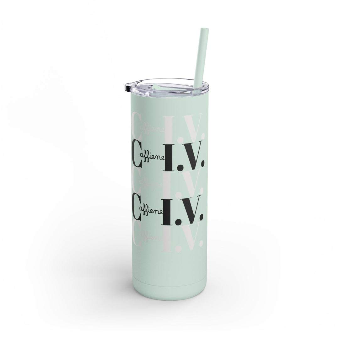 Coffee Lover Matte Skinny Tumbler, 20oz - Caffeine IV Design