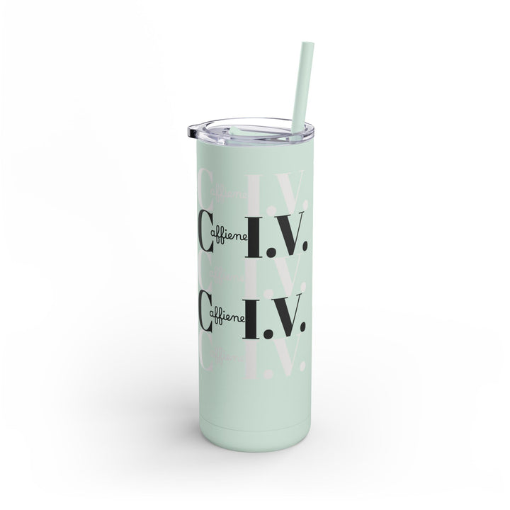 Coffee Lover Matte Skinny Tumbler, 20oz - Caffeine IV Design