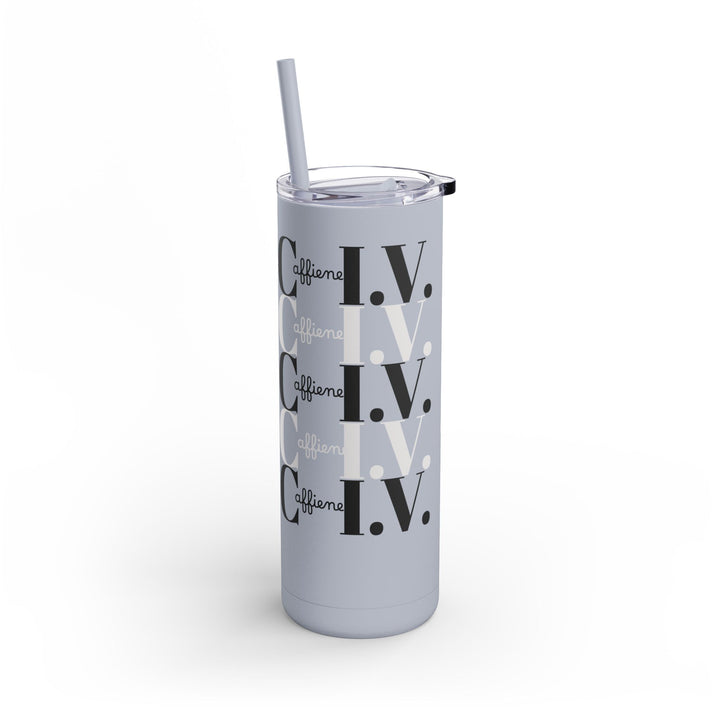 Coffee Lover Matte Skinny Tumbler, 20oz - Caffeine IV Design