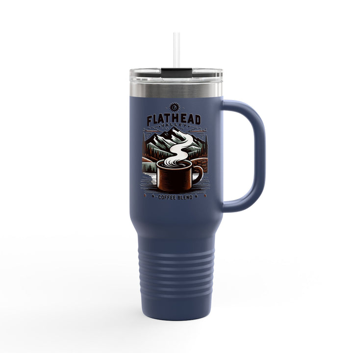 Flathead Valley Coffee Blend Insulated Travel Mug - 40oz Adventure Coffee Cup