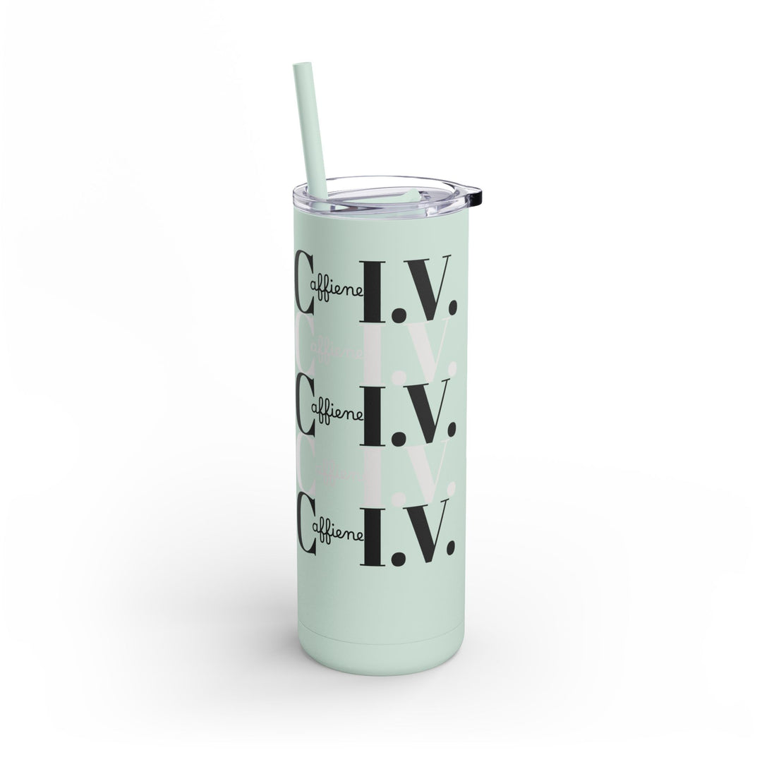 Coffee Lover Matte Skinny Tumbler, 20oz - Caffeine IV Design