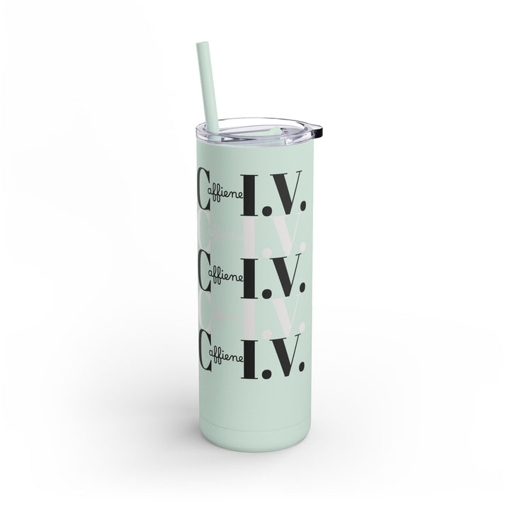 Coffee Lover Matte Skinny Tumbler, 20oz - Caffeine IV Design