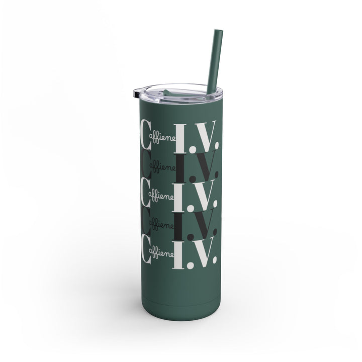 Coffee Lover Matte Skinny Tumbler, 20oz - Caffeine IV Design