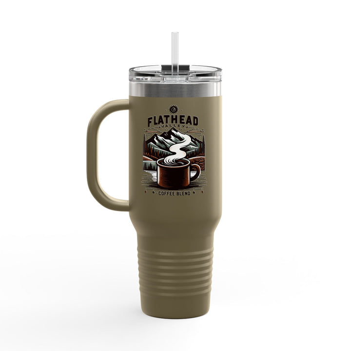 Flathead Valley Coffee Blend Insulated Travel Mug - 40oz Adventure Coffee Cup