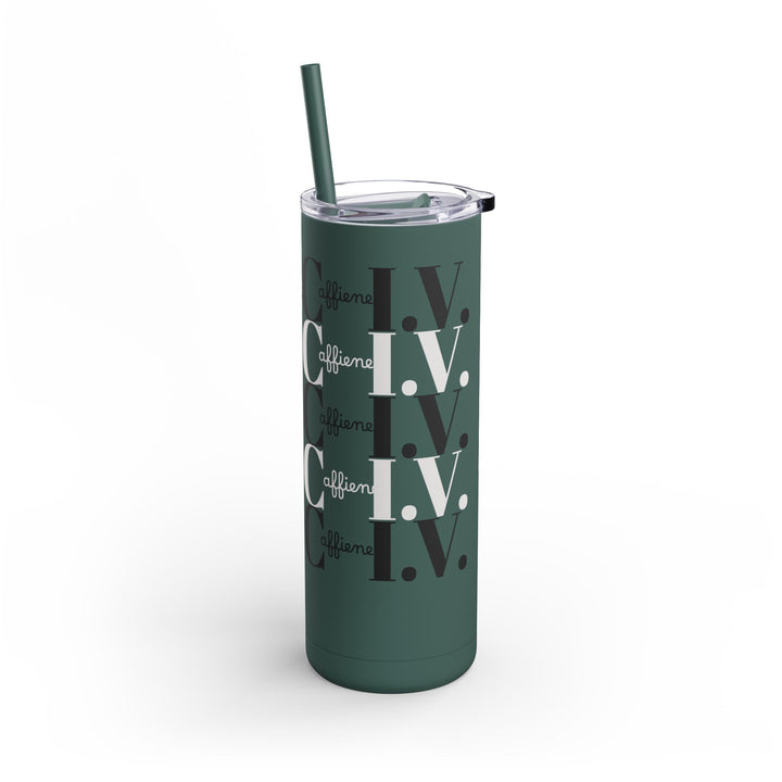 Coffee Lover Matte Skinny Tumbler, 20oz - Caffeine IV Design