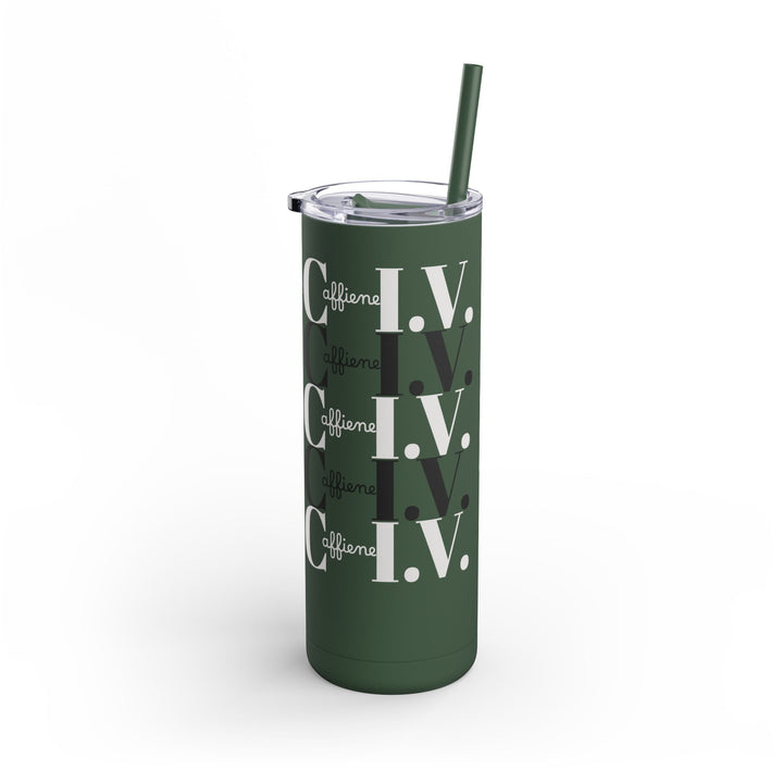 Coffee Lover Matte Skinny Tumbler, 20oz - Caffeine IV Design
