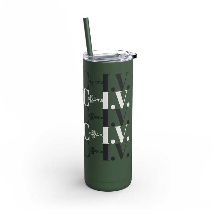 Coffee Lover Matte Skinny Tumbler, 20oz - Caffeine IV Design