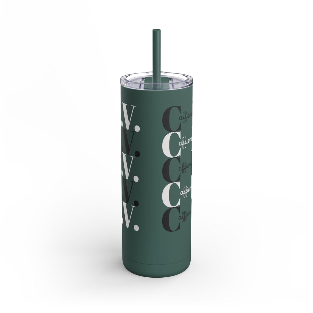 Coffee Lover Matte Skinny Tumbler, 20oz - Caffeine IV Design