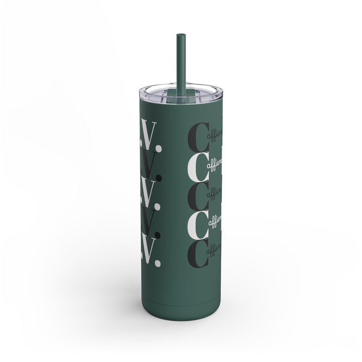 Coffee Lover Matte Skinny Tumbler, 20oz - Caffeine IV Design
