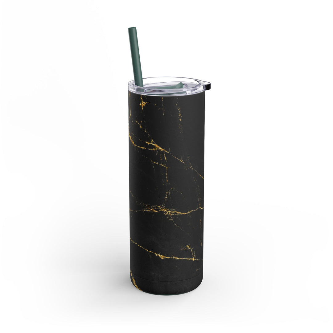 Black and Gold Skinny Matte Tumbler, 20oz