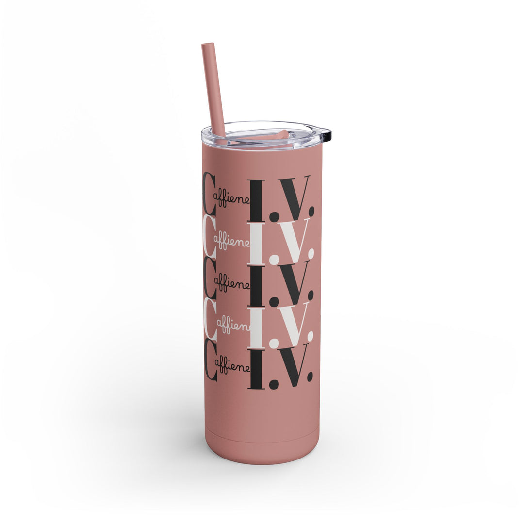 Coffee Lover Matte Skinny Tumbler, 20oz - Caffeine IV Design