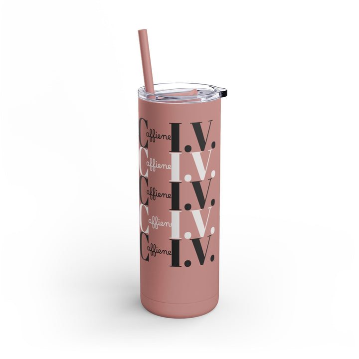 Coffee Lover Matte Skinny Tumbler, 20oz - Caffeine IV Design