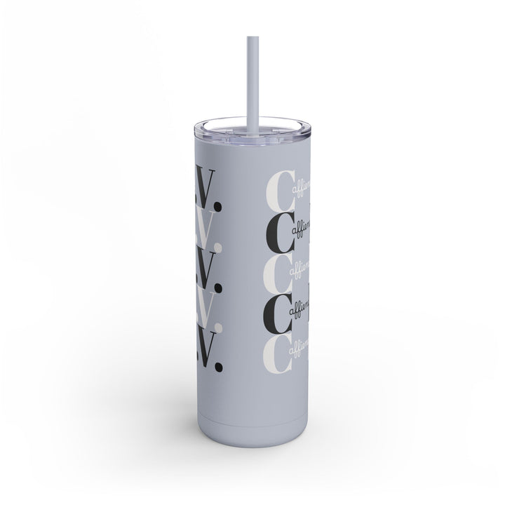 Coffee Lover Matte Skinny Tumbler, 20oz - Caffeine IV Design