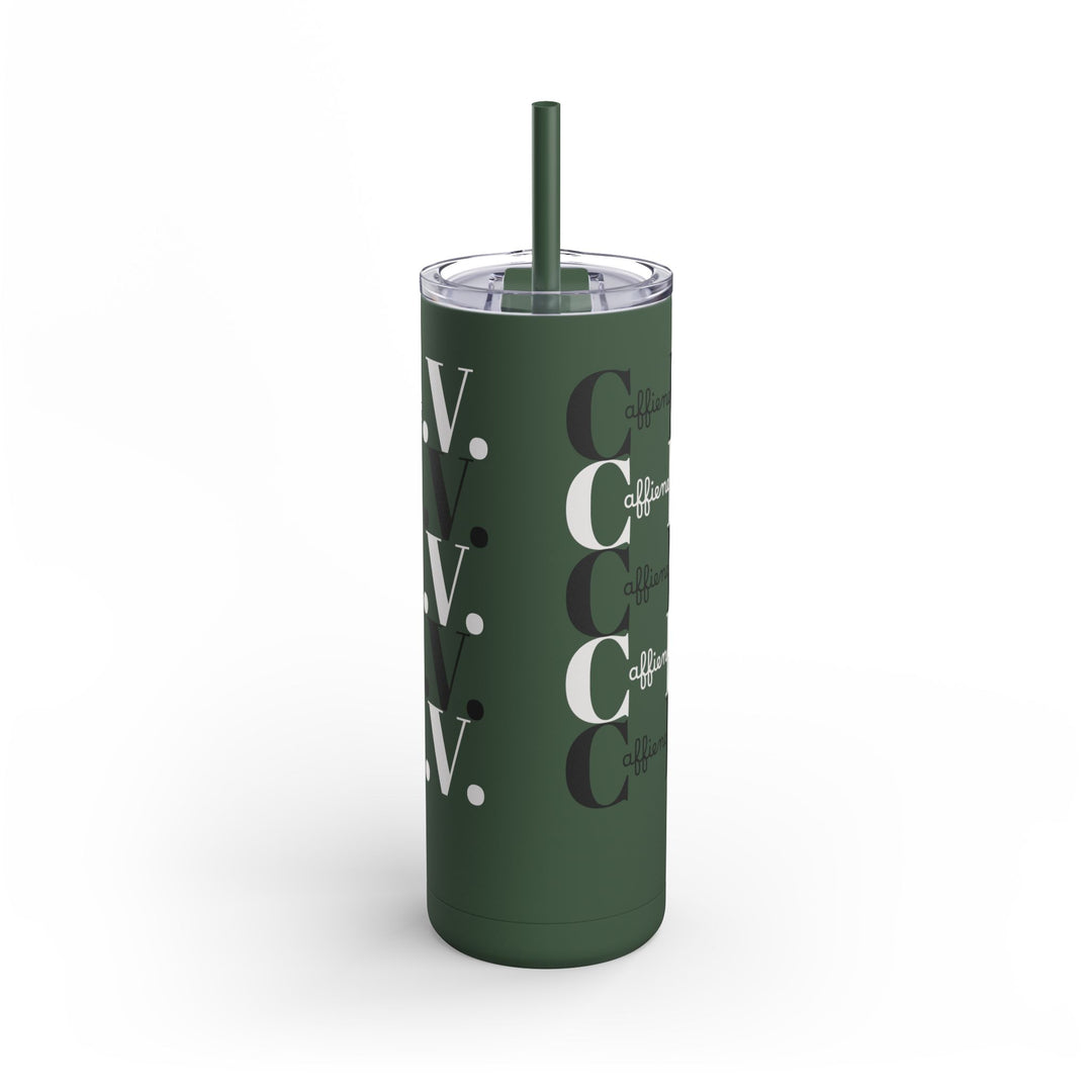 Coffee Lover Matte Skinny Tumbler, 20oz - Caffeine IV Design