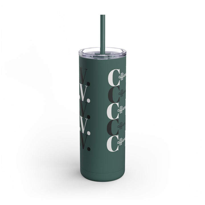 Coffee Lover Matte Skinny Tumbler, 20oz - Caffeine IV Design