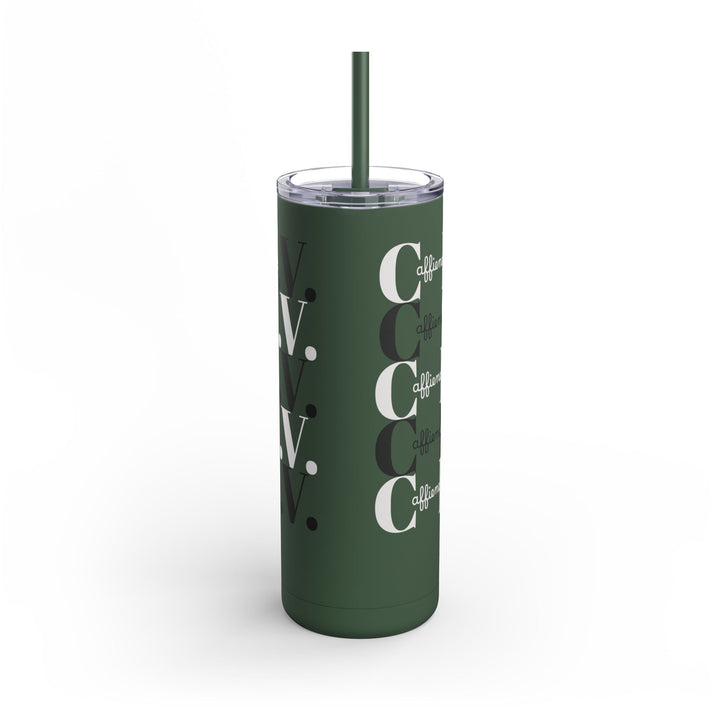 Coffee Lover Matte Skinny Tumbler, 20oz - Caffeine IV Design