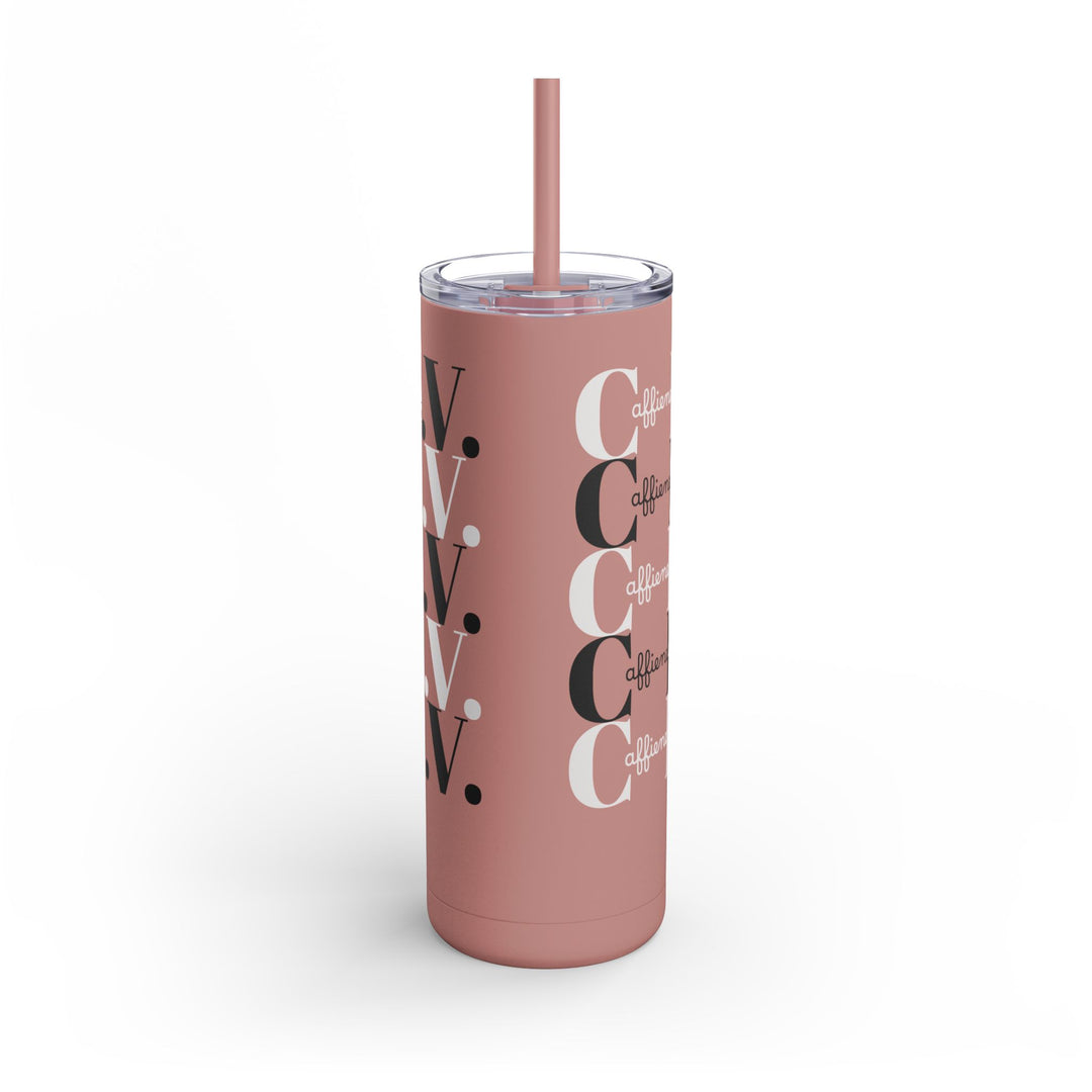 Coffee Lover Matte Skinny Tumbler, 20oz - Caffeine IV Design