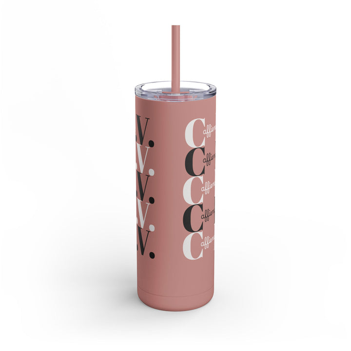 Coffee Lover Matte Skinny Tumbler, 20oz - Caffeine IV Design