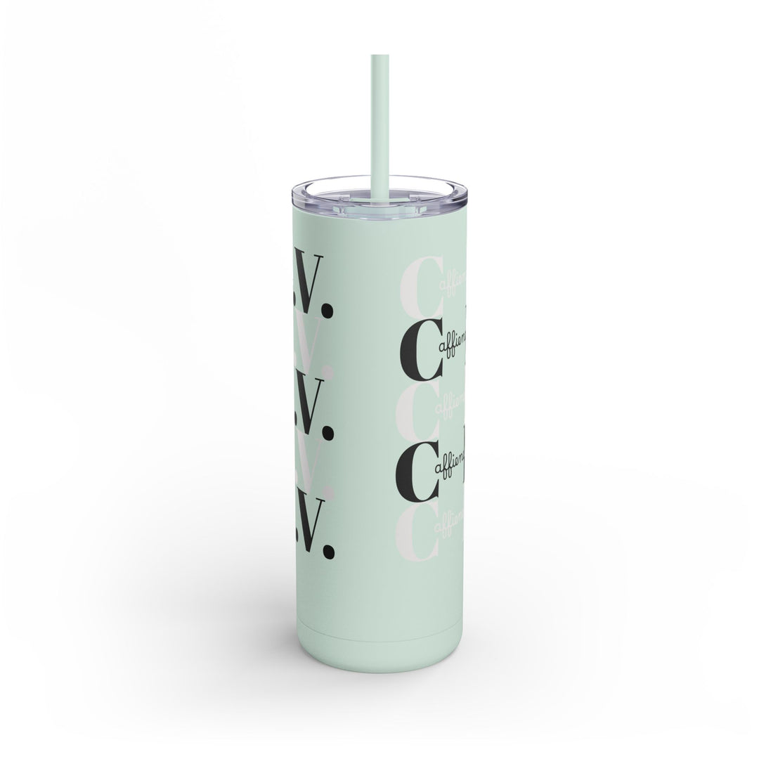 Coffee Lover Matte Skinny Tumbler, 20oz - Caffeine IV Design