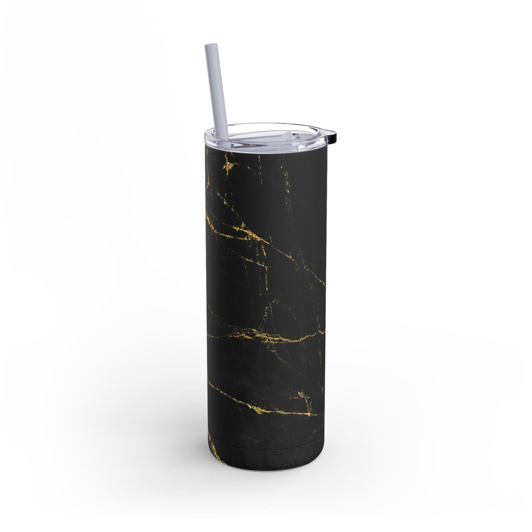 Black and Gold Skinny Matte Tumbler, 20oz
